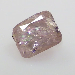 0.08 Ct Pretty Radiant (2 x 2 MM) 100%Natural Argyle Fancy Purplish Pink Diamond - Foto 1 di 7