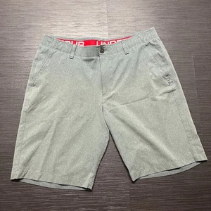 Under Armour Men's 36 Loose Heatgear Golf Shorts Gray 100% Polyester - Picture 1 of 5