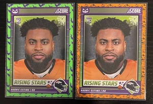 Lotto 2024 Panini Score-A-Treat Audric Estime RC Verde + Broncos Arancione Non Auto - Foto 1 di 2