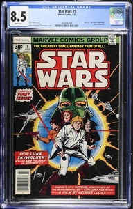 Star Wars #1 CGC 8.5 Great Looking Book! 1977 A New Hope Adaptation - Picture 1 of 2