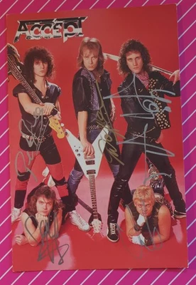 Accept Autogrammkarte Signiert 1985 - Bild 1 von 4