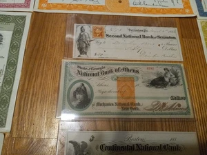 SLING's🪙 RARO lotto assegni obsoleti del 1800. 30 Articoli Stock Coupon RETAIL $329 - Foto 1 di 23