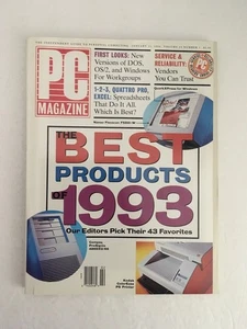 PC Magazine JAN 11, 1994 Vol. 13 No. 1 Back Issue COMPUTER Best Products of 1993 - Picture 1 of 3