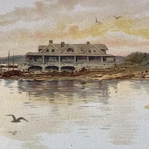 1895 At Gray Gables Walks Shore Buzzard's Bay, illus. Watercolors Louis K Harlow - Bild 1 von 24