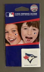 Paquete de 4 tatuajes de béisbol Toronto Blue Jays Temp ¡¡Nuevo!!! - Imagen 1 de 2