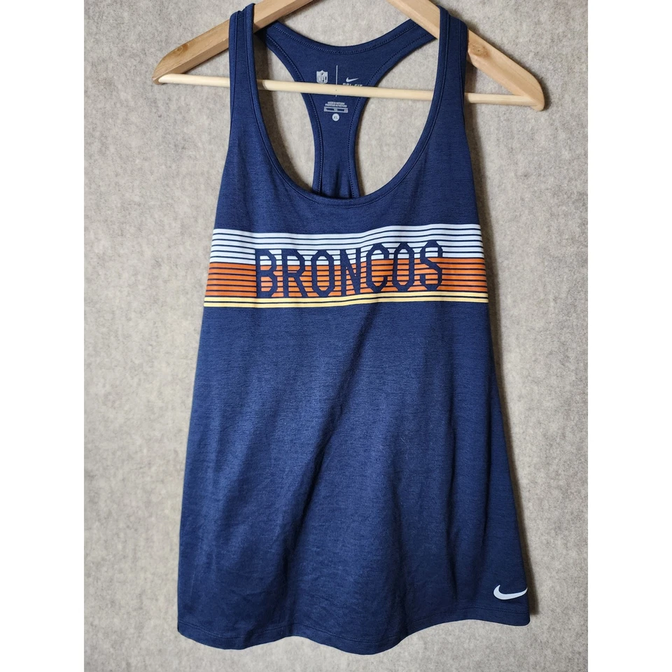 Nike + NFL 深蓝色 DENVER BRONCOS Dri-Fit 主动锻炼背心 尺寸 XL — 第 1/4 张图片