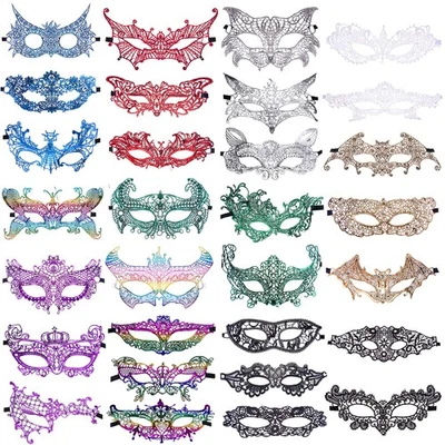 30 Pieces Masquerade Masks Bulk Lace Mask Women Venetian Masks Lace Masquerad... - Image 1 of 4