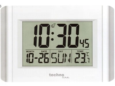 TechnoLine WS-8002  -  Orologio digitale parete/tavolo. Calendario. Termometro. - Immagine 1 di 4