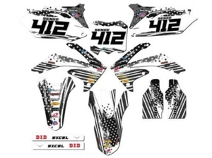 2010-2013 CRF 250 R MERICA Grey Senge Graphics Kit Compatible with Honda - Picture 1 of 10