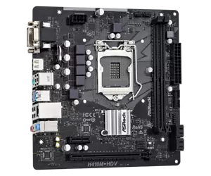 Placa madre ASRock H410M-HDV R1 LGA1200 Micro-ATX DDR4 HDMI VGA DVI-D - Imagen 1 de 4