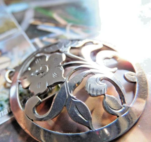 Antikes Medallion Silber 830 Anhänger Neuwertig um 1930 wunderschön 4cm Schmuck - Bild 1 von 19