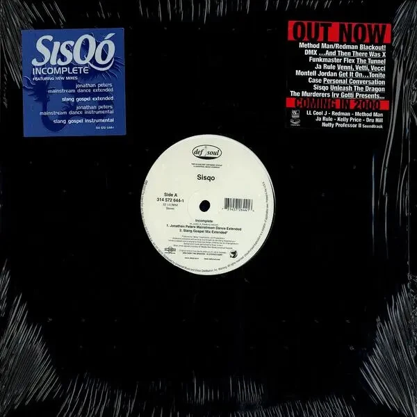 Sisqo Incomplete Vinyl Single 12inch NEAR MINT def soul - Bild 1 von 1