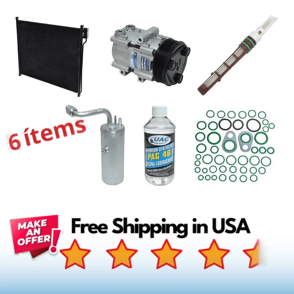 Kit Compressor A/C Fit Ford F-250, F-350, F-450 Super Duty 99-07, F-550 2007 - Image 1 of 1