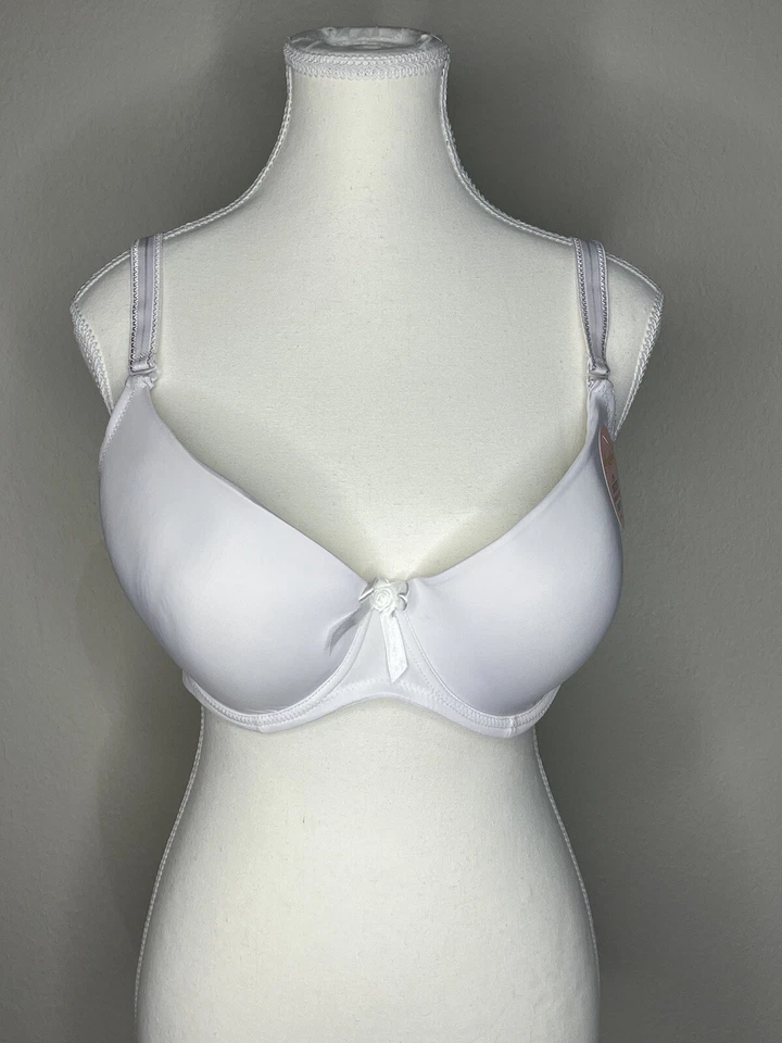 NWT 36DDD Angelina Womens White Underwire Padded Convertible Full Coverage Bra - Image 1 of 4