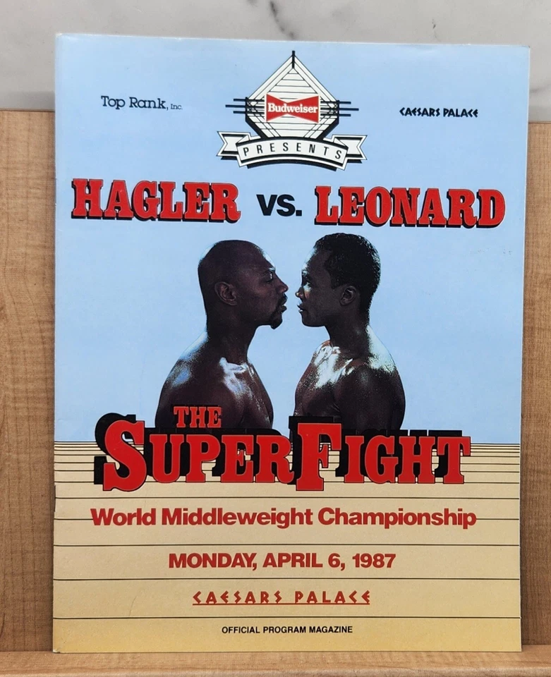 Hagler Vs. Leonard: the Super Fight-World Middleweight Championship Program - Image 1 of 4