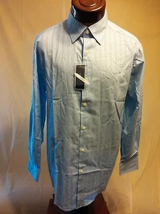 Alfani Aqua Sea Button-Up Shirt – Long Sleeve – Size M – 100% Cotton - Picture 1 of 1