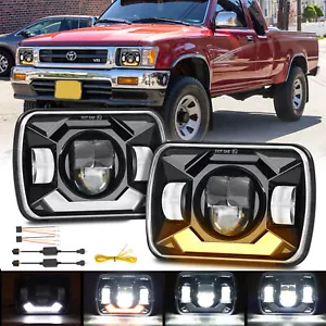 Par de faros LED 5x7" 7x6 haz alto/bajo DRL para camioneta Toyota 82-95 Tacoma 95-97 - Imagen 1 de 14