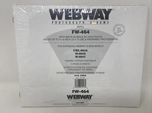 Webway Prestige Photo Album Picture Pocket 5 Refill Page FW-464 4x6 or Panoramic - Picture 1 of 7
