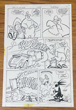 LOONEY TUNES #49 ORIGINAL COMIC BOOK ART FOGHORN LEGHORN SIGNED BY ALVAREZ AMASH