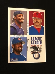 Ken Griffey,Jr. Carlos Delgado Rafael Palmeiro FLEER #1 2000 League Leader MLB - Picture 1 of 11