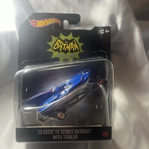 Hot Wheels Batman Classic TV Series BATBOAT with Trailer - Picture 1 of 2