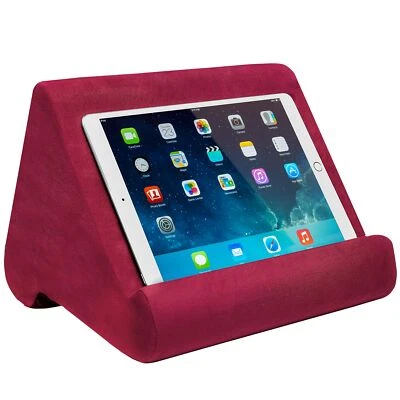 Ontel Pillow Pad Ultra Multi-Angle Tablet Stand, Burgundy -iPad, Tablets, Phones - Image 1 of 4