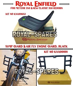 Royal Enfield "SUMP GUARD & AIRFLY EG, BLACK" For Meteor 350 & New Classic 350 - Picture 1 of 24
