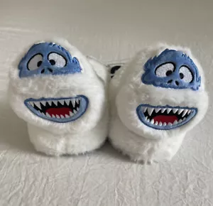 Christmas Abominable Snowman Slippers White Plush Rudolph Toddler Size 5-6 NWT - Picture 1 of 2