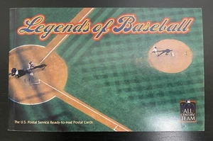 Vintage USPS 2000 LEGENDS of BASEBALL Postcard Book Complete Set of 20 Babe Ruth - Picture 1 of 6