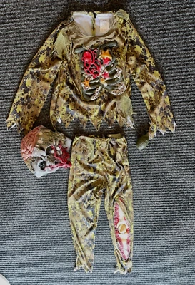 Cool Chasing Fireflies Zombie 3 pc Halloween Costume 10 Youth Kids Beating Chest - Image 1 of 4