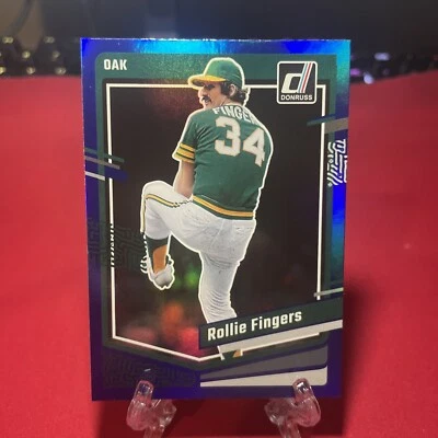 Tarjeta de papel aluminio azul Donruss Baseball Rollie Fingers 2023 #224 B106 Foto 1 de 2