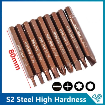 5/16" Impact Drill Driver Bit Hex Torx Phillips Pozi Slotted Screwdriver Bits S2 - Image 1 of 4