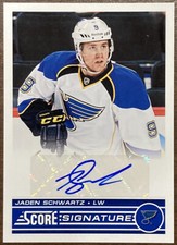 2013-14 Score Signatures Jaden Schwartz #SS-JS Auto