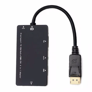 DisplayPort 1.2a auf 4K HDMI Dual Link DVI VGA Passiv Adapter 4 in 1 mit Audio - Bild 1 von 8