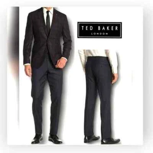 Ted Baker pantaloni tuta lana blu navy - 32R - Foto 1 di 8