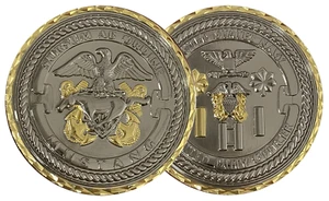 U.S. Navy Limited Duty Officer Challenge Coin ~ Shiny Finish - Bild 1 von 4