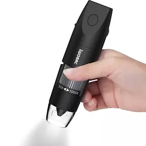 Wireless Handheld Digital Microscope with 50x-1000x Zoom LED Light USB Support - Picture 1 of 7