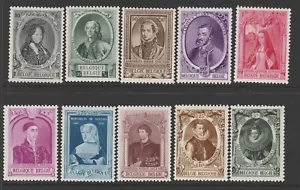 BÉLGICA - 1941 SOLDADOS FAMILIAS FONDO DE AYUDA conjunto de 10 P MUH - Imagen 1 de 1