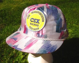 CSX tropical Railroad Engineer baseball hat Chessie Railroad train snapback cap - Picture 1 of 1