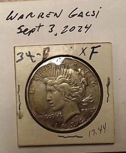 1934 D Peace Dollar 90% Silver Very Nice #413115 - Picture 1 of 2