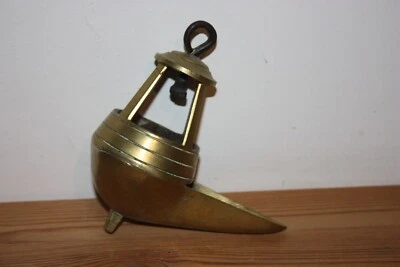 Ancienne Lampe à Huile Bronze Laiton - Photo 1/3