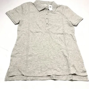 Old Navy Girl's Short Sleeve Uniform Polo Shirt Gray Size M Top Light Gray New - Picture 1 of 5
