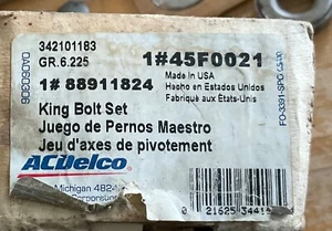 KING PIN KIT = AC DELCO #88911824 = NOS KING BOLT SET - Picture 1 of 4