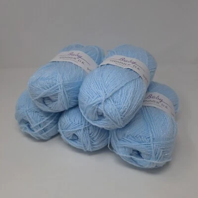 Job Lot James Brett Baby Shimmer DK Knitting Yarn, 500g - Blue BS5 *FREE POST* - Image 1 of 3