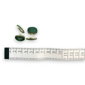 Manschettenknöpfe Grün Emaille Herren Schmuck Vintage Edel Sammler Geschenk - Bild 1 von 3