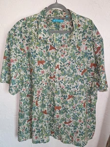 TORI RICHARD since 1956 Size 3XL Mens  100% Cotton Hawaii Shirt Tiger Palms - Picture 1 of 4