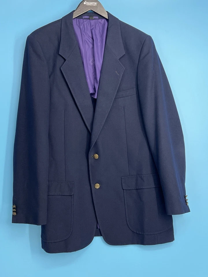 Chaqueta de Campo Blazer Abrigo Deportivo Vintage Patagonia Para Hombres Azul Marino Talla 42L 2 Botones Foto 1 de 4