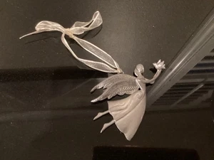 Pewter Angel Hanging Figurine With Ribbon & Laura Ingalls Wilder Quote - Picture 1 of 3