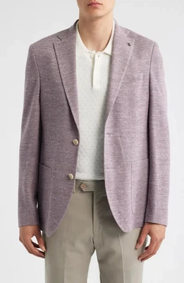 JACK VICTOR Hampton Linen Blend Solid Sport Coat, Lavender, Size 42 R - Image 1 of 4