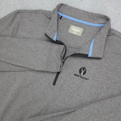 Suéter Pullover Recto 1/4 Cremallera Manga Larga Para Hombre XXL Gris Foto 1 de 4